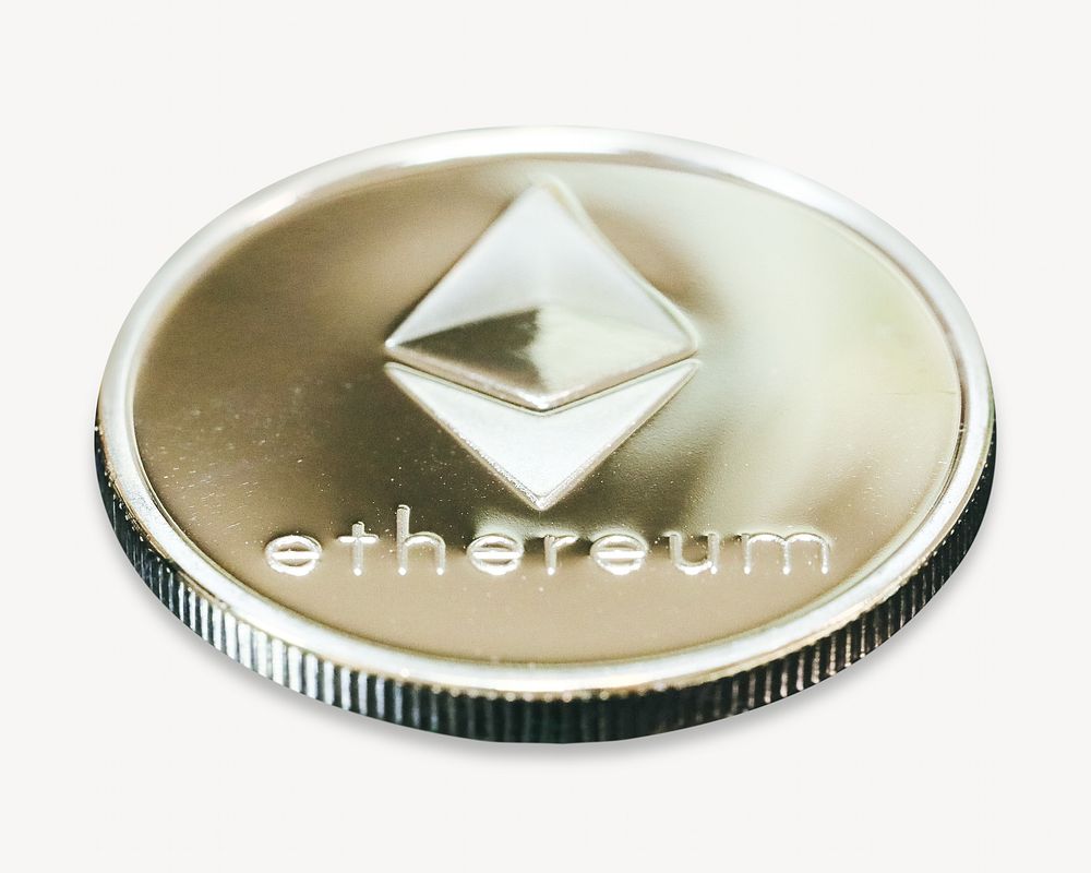 Ethereum coin collage element, isolated image BANGKOK, THAILAND, 8 FEBRUARY 2023