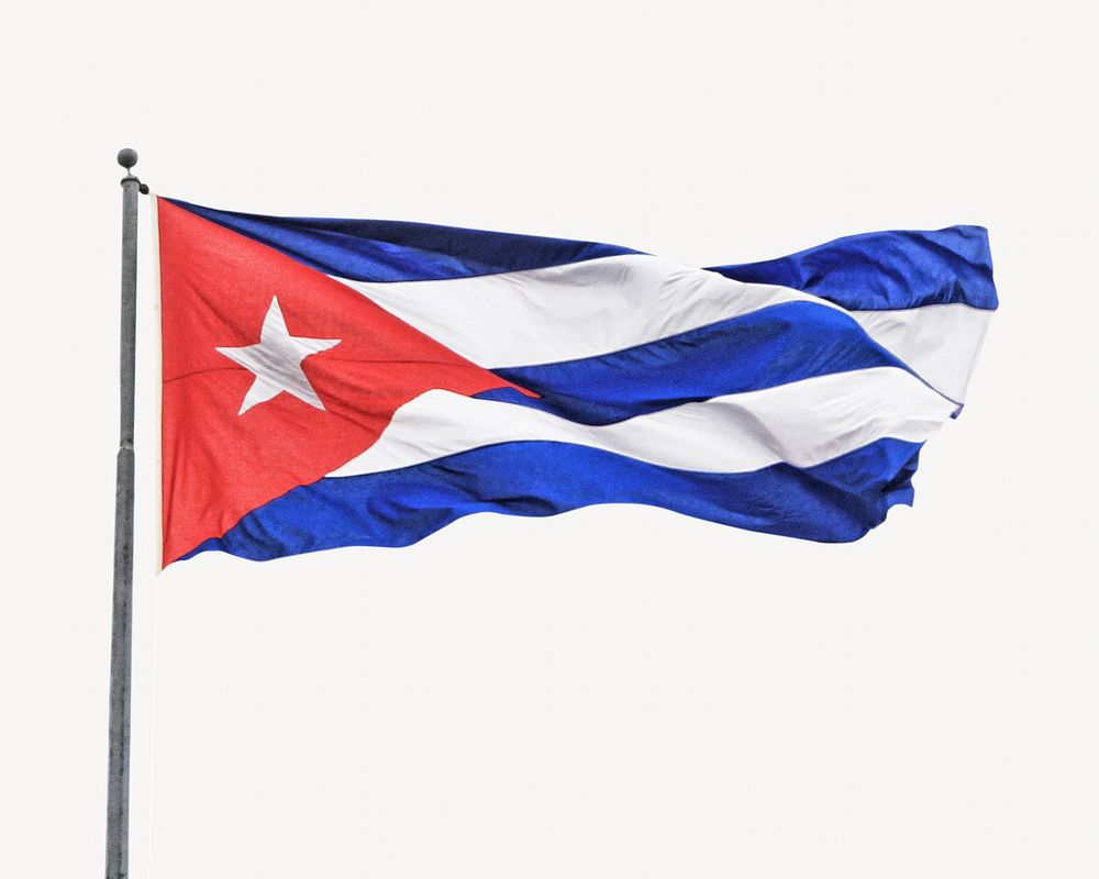 Cuban flag, isolated image