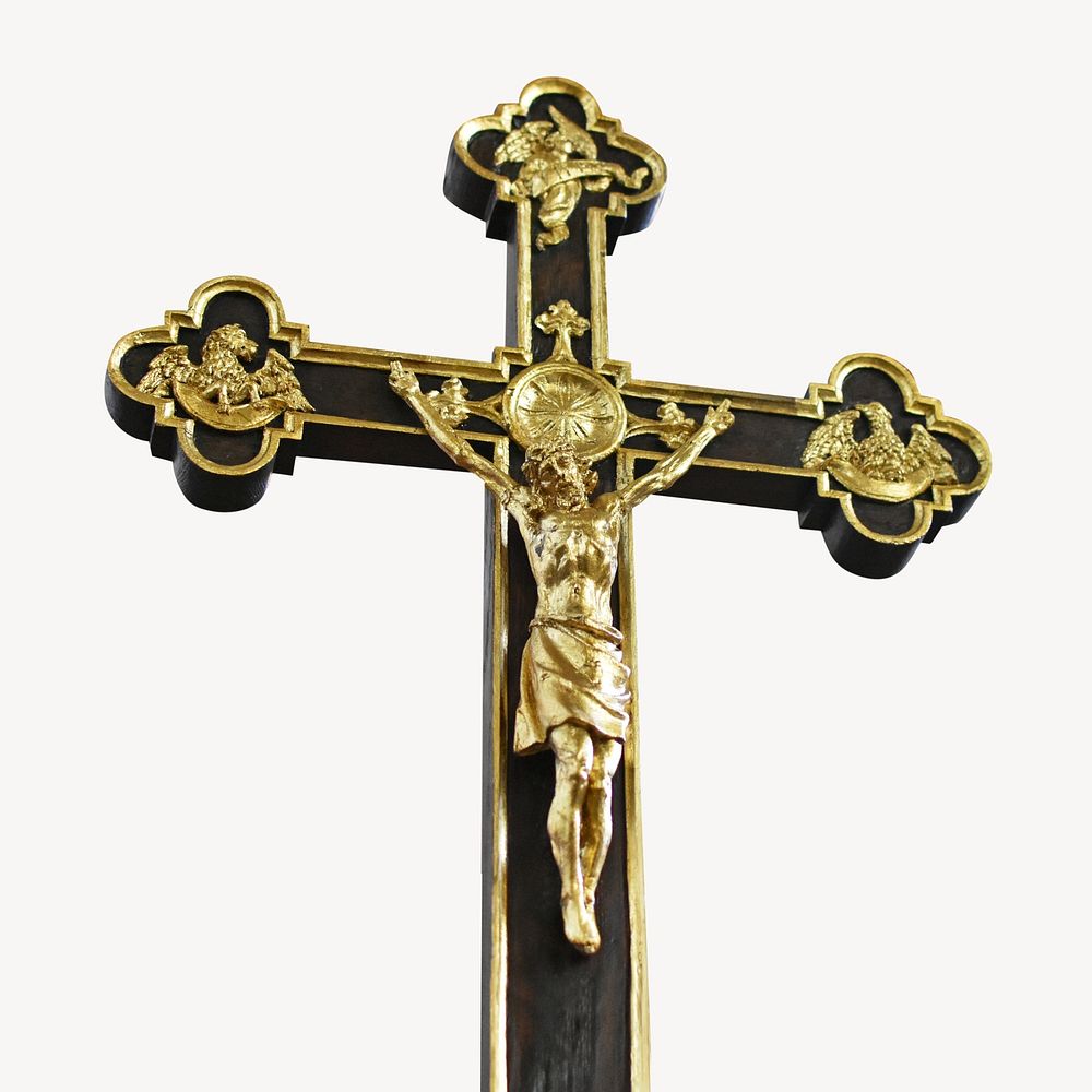 Crucifix cross, isolated image