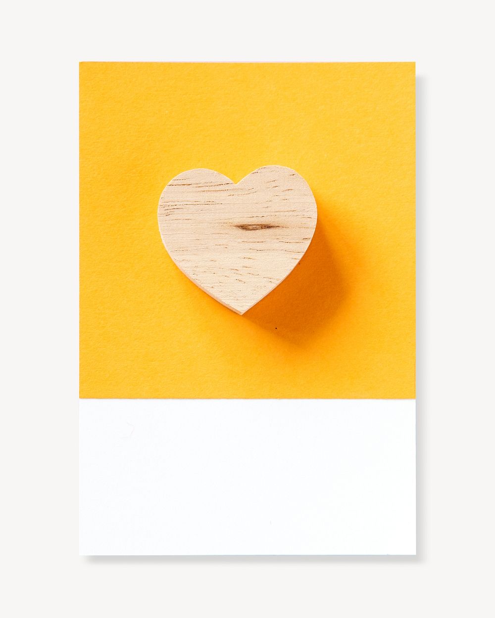 Wooden heart shape isolated design
