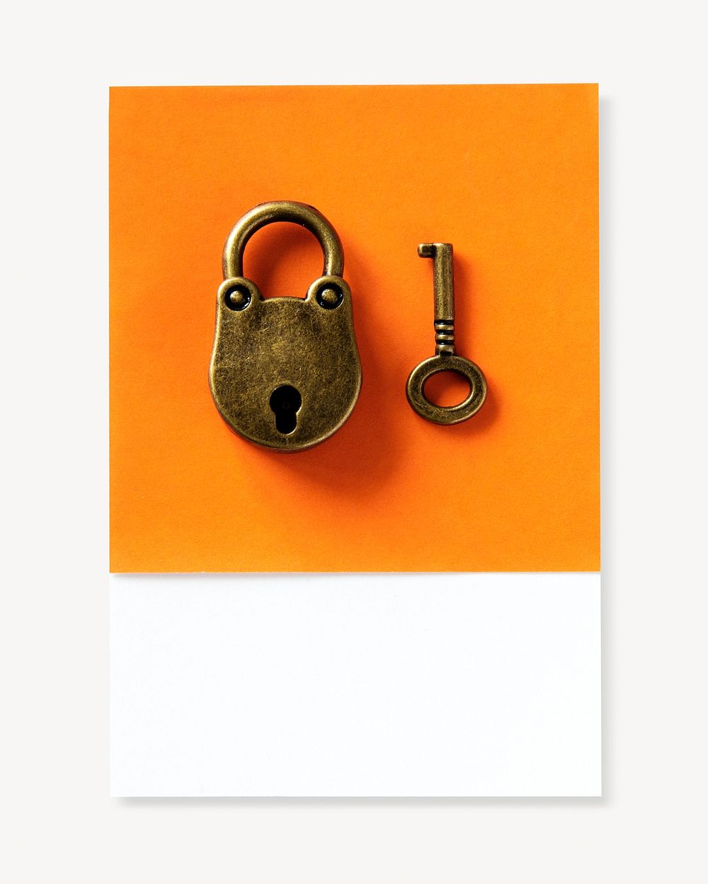 Key and padlock isolated design