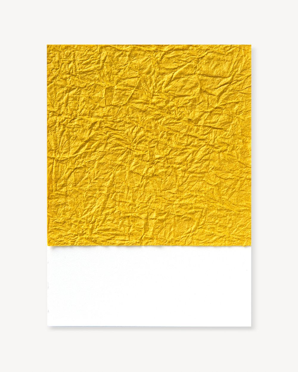 Yellow wrinkled paper isolated design