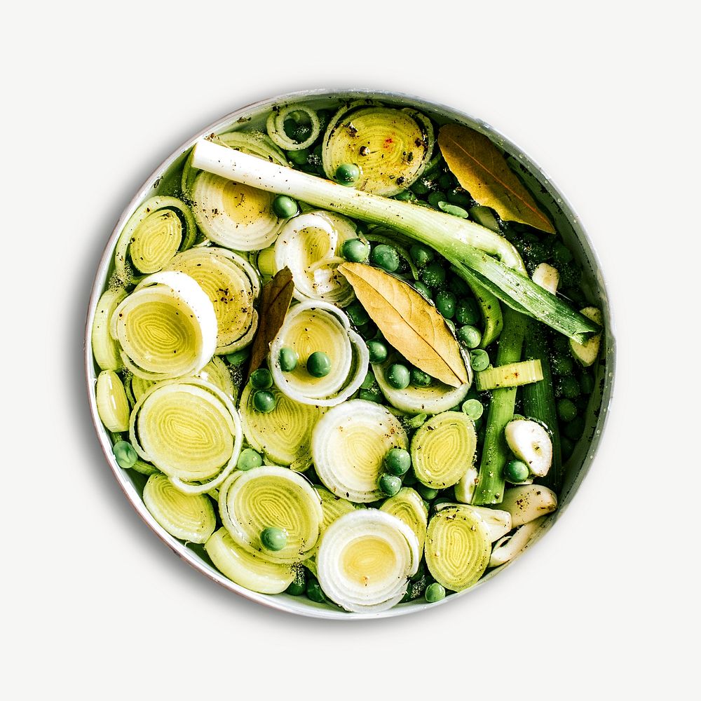 Vegetable soup collage element psd