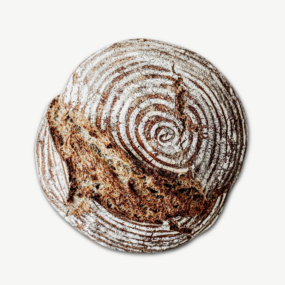 Bread loaf collage element psd