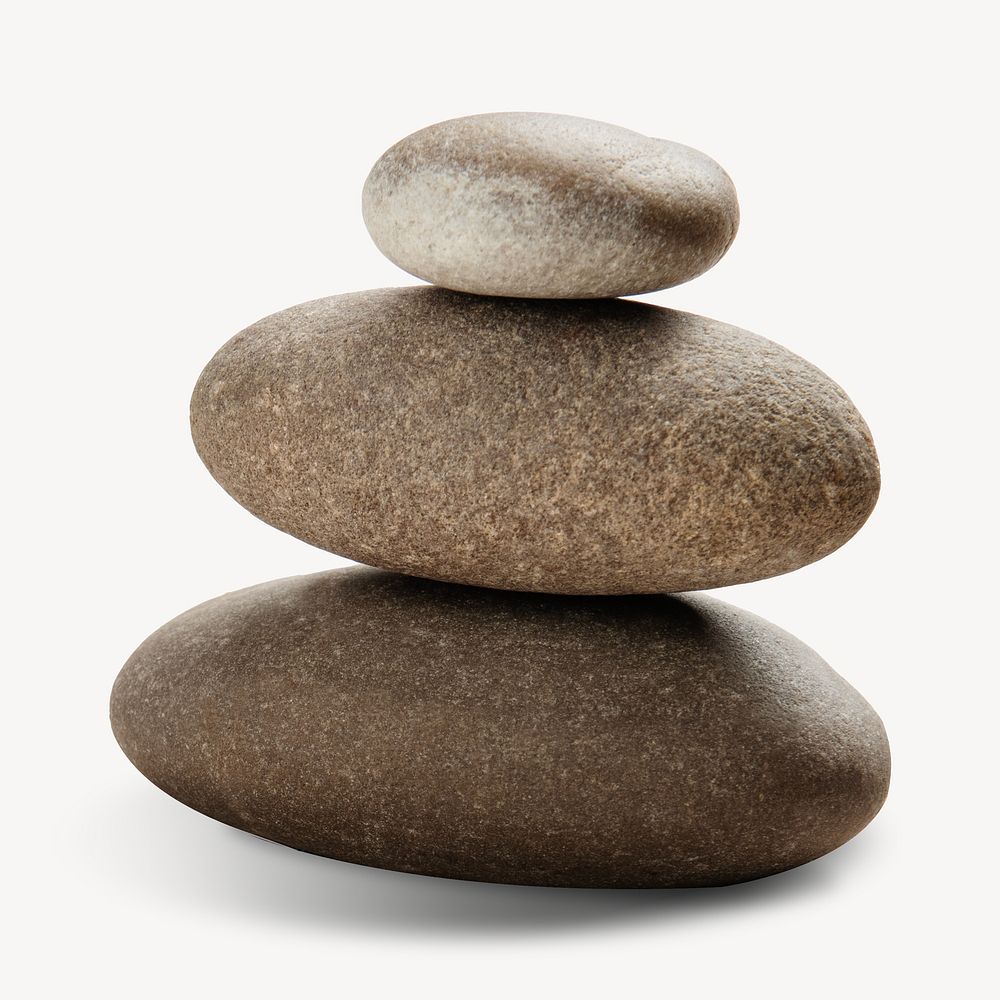 Stacked zen stones isolated design
