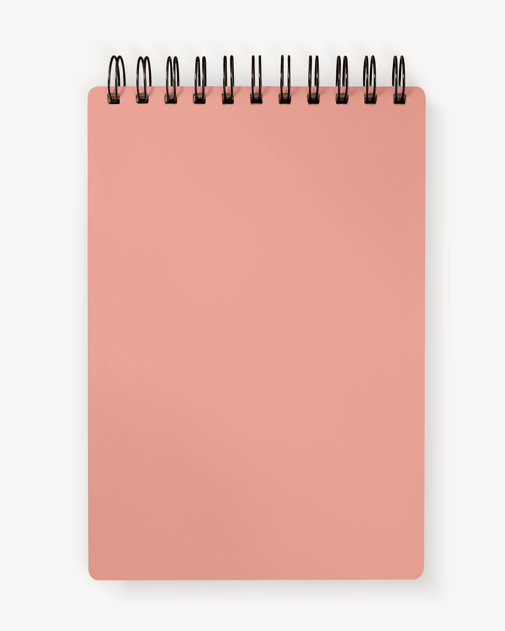 Blank pink ring binder notebook