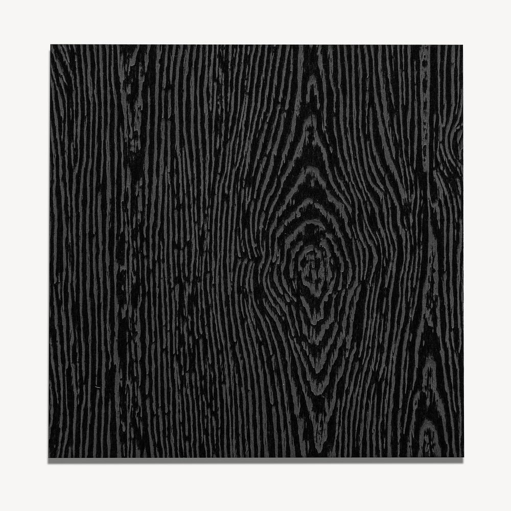 Black wood texture collage element psd