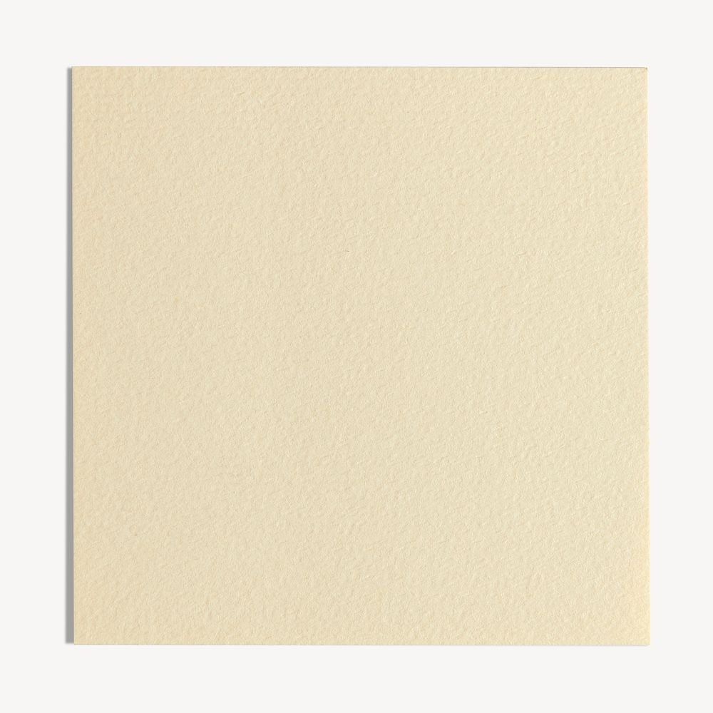 Beige paper note collage element psd