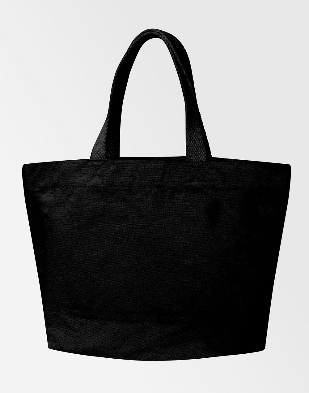 Black canvas bag mockup, eco product psd