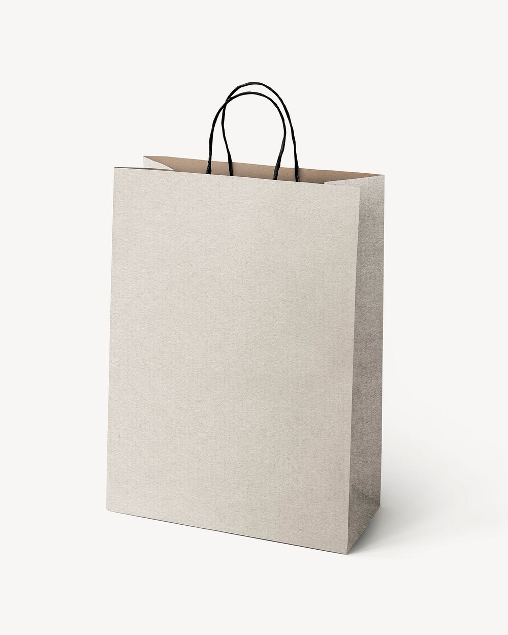 Minimal off-white paper shopping bag