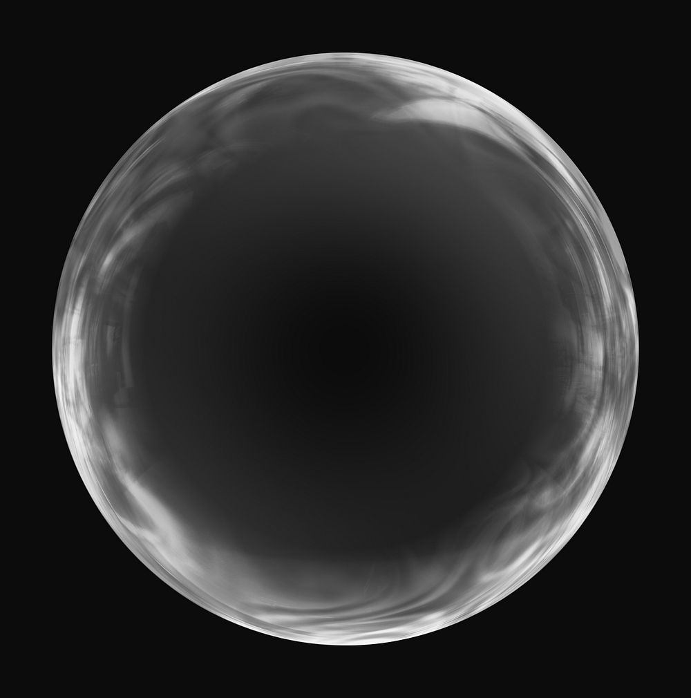 Clear bubble shape, 3D rendering graphic