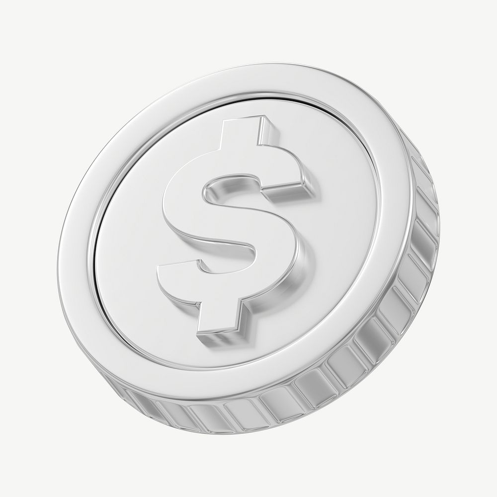 3D metallic fiat currency psd