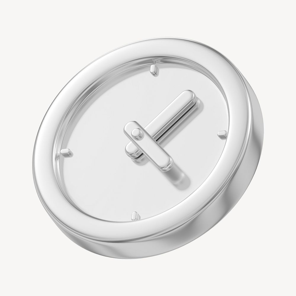 3D metallic clock, time management