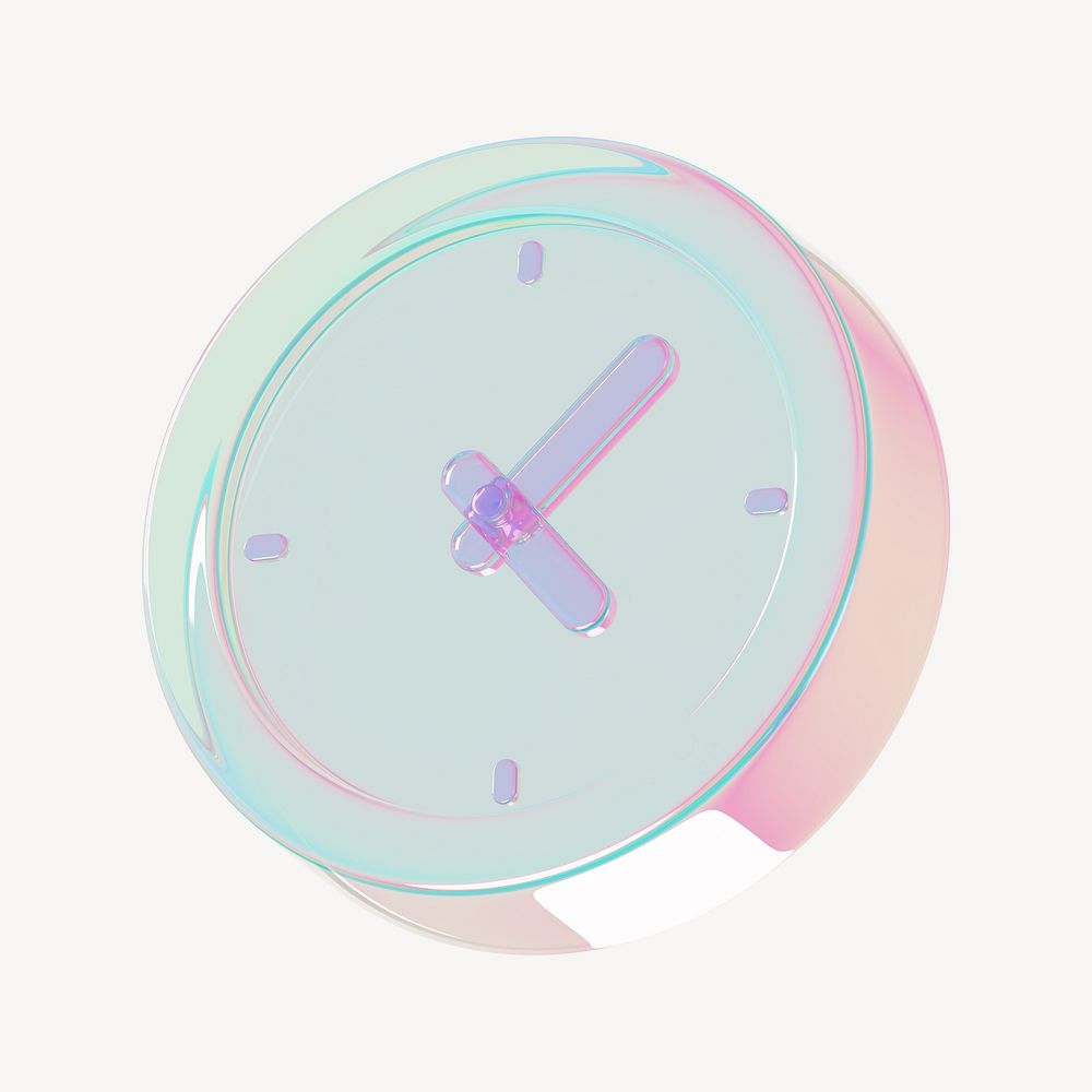 3D holographic clock, time management