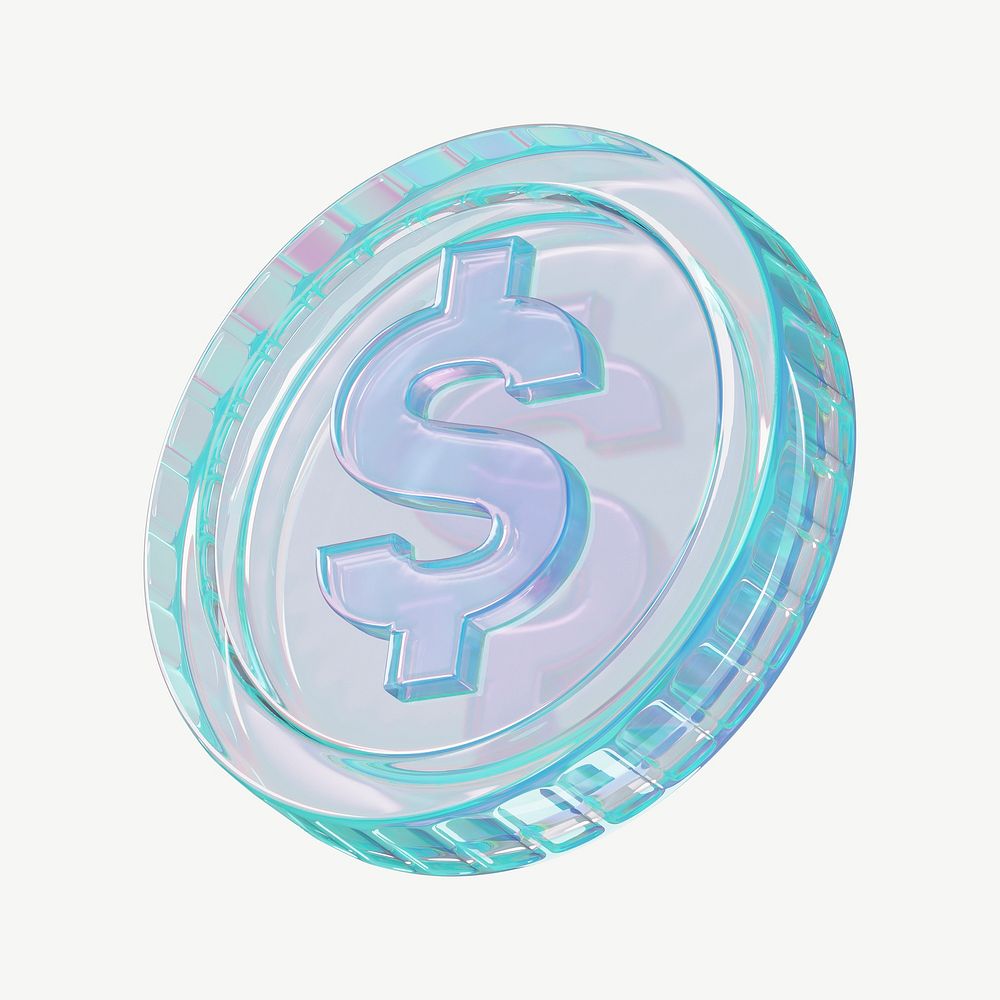 3D holographic US dollar psd