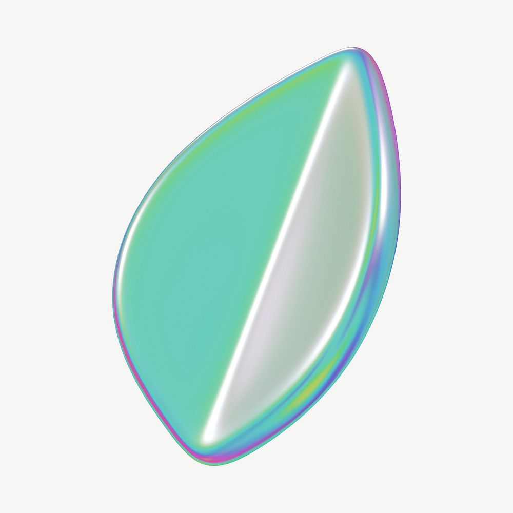 3D leaf element, digital remix psd