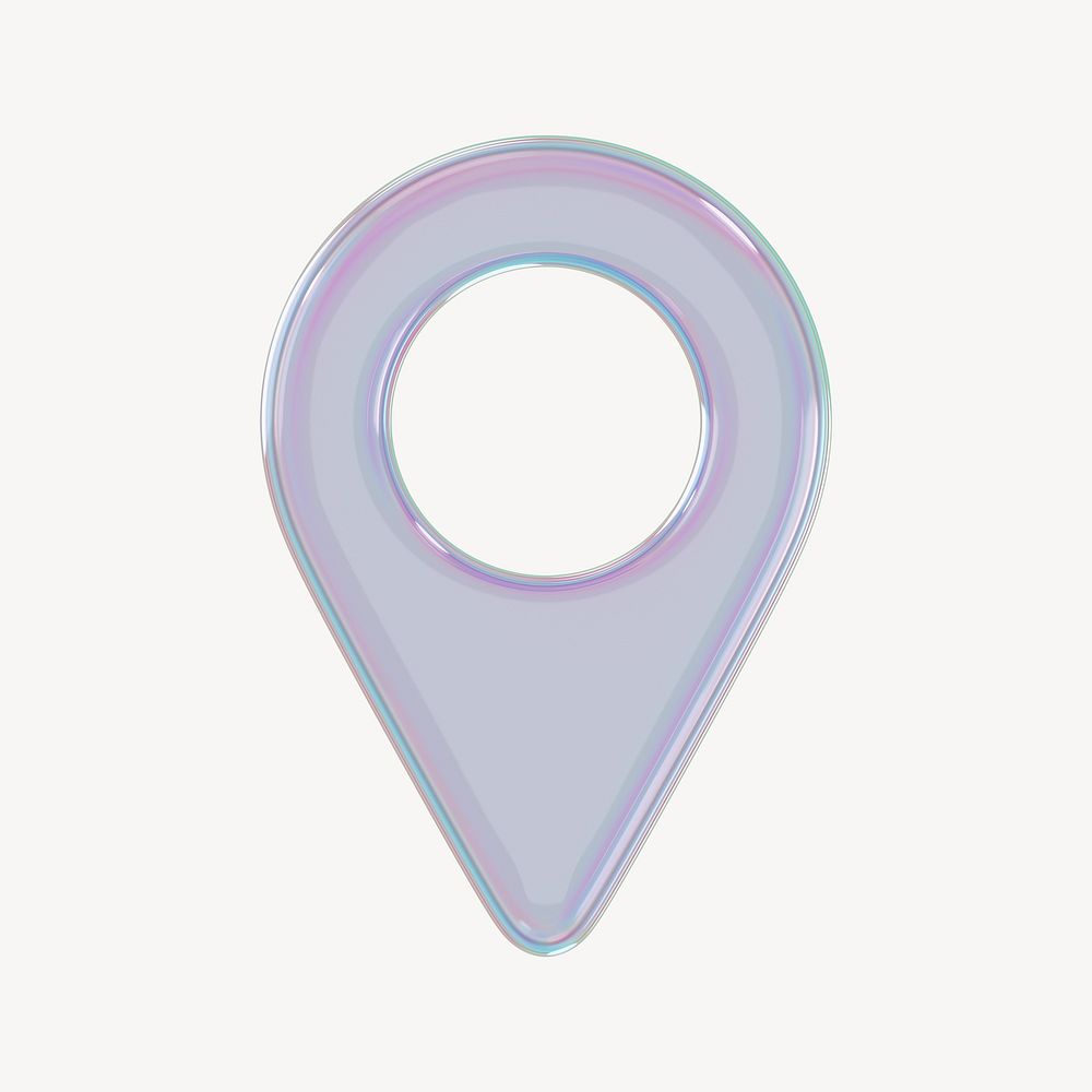 3D holographic transparent location pin