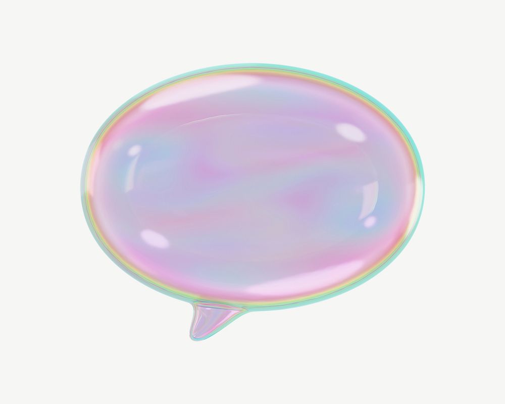 Holographic speech bubble psd