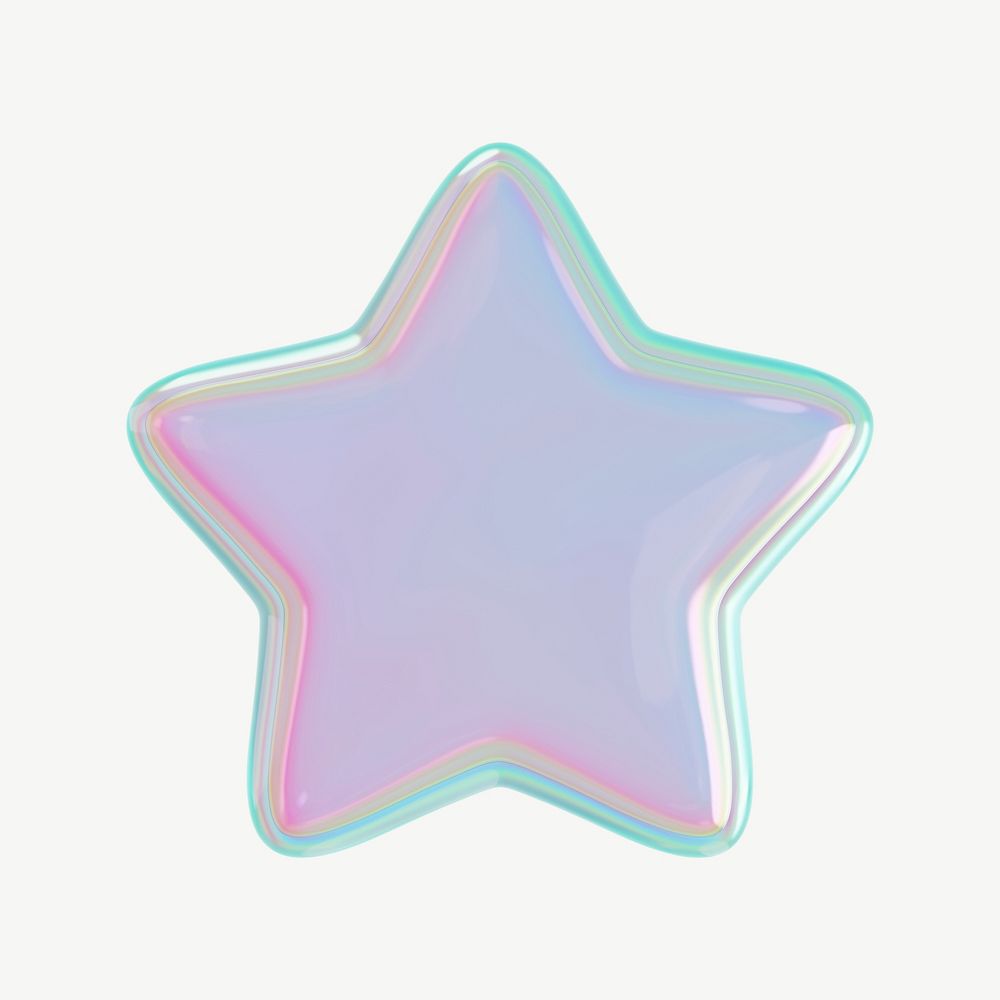 3D holographic star psd | Premium PSD - rawpixel