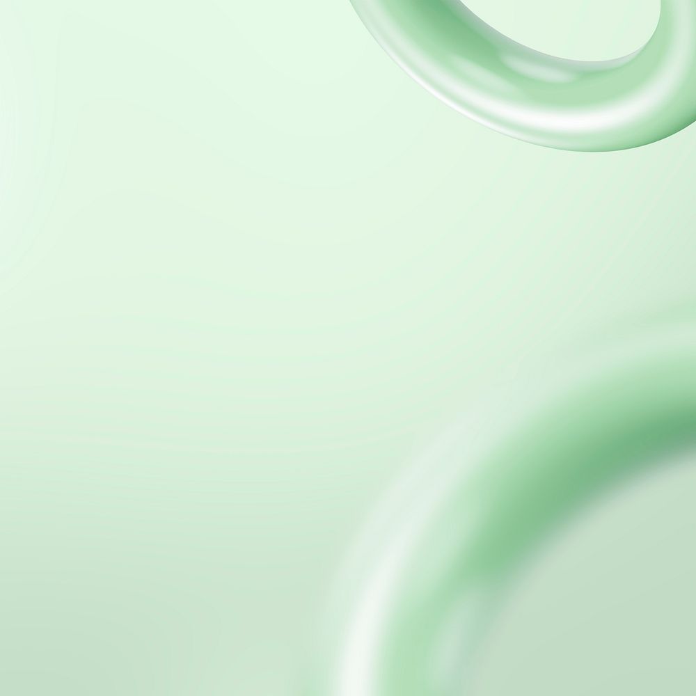 Geometric green rings background, digital remix psd