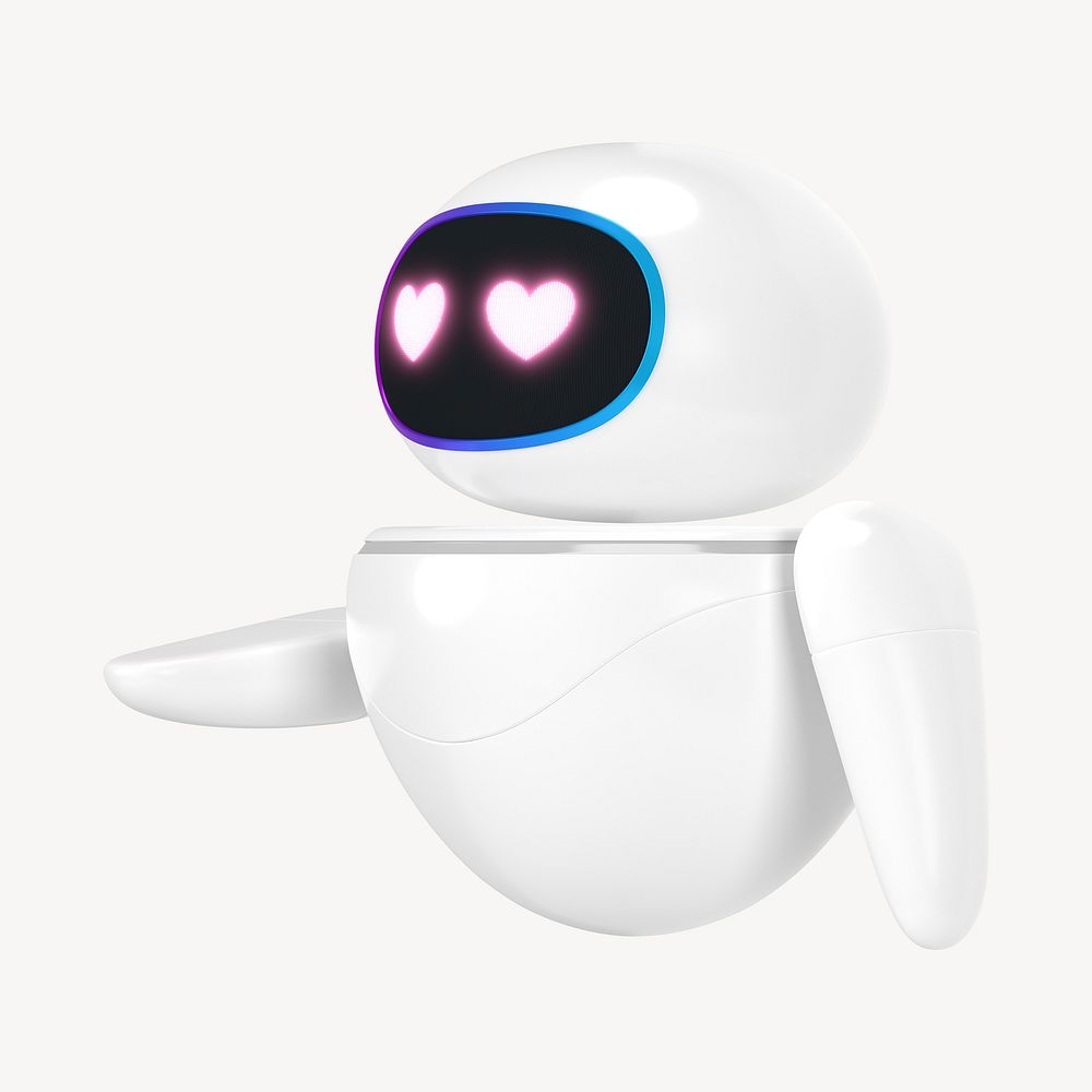 3D heart-eyes robot, innovative technology