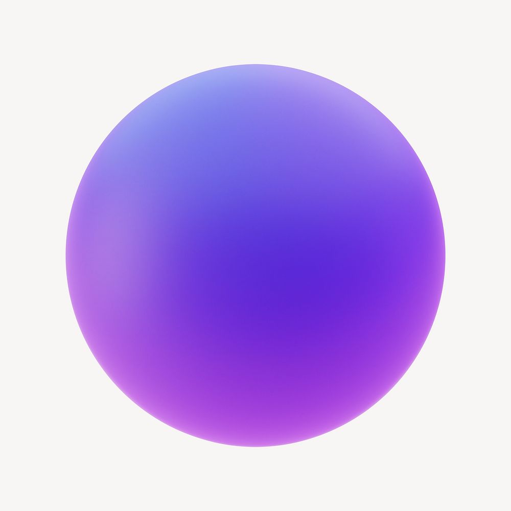 3D purple sphere shape