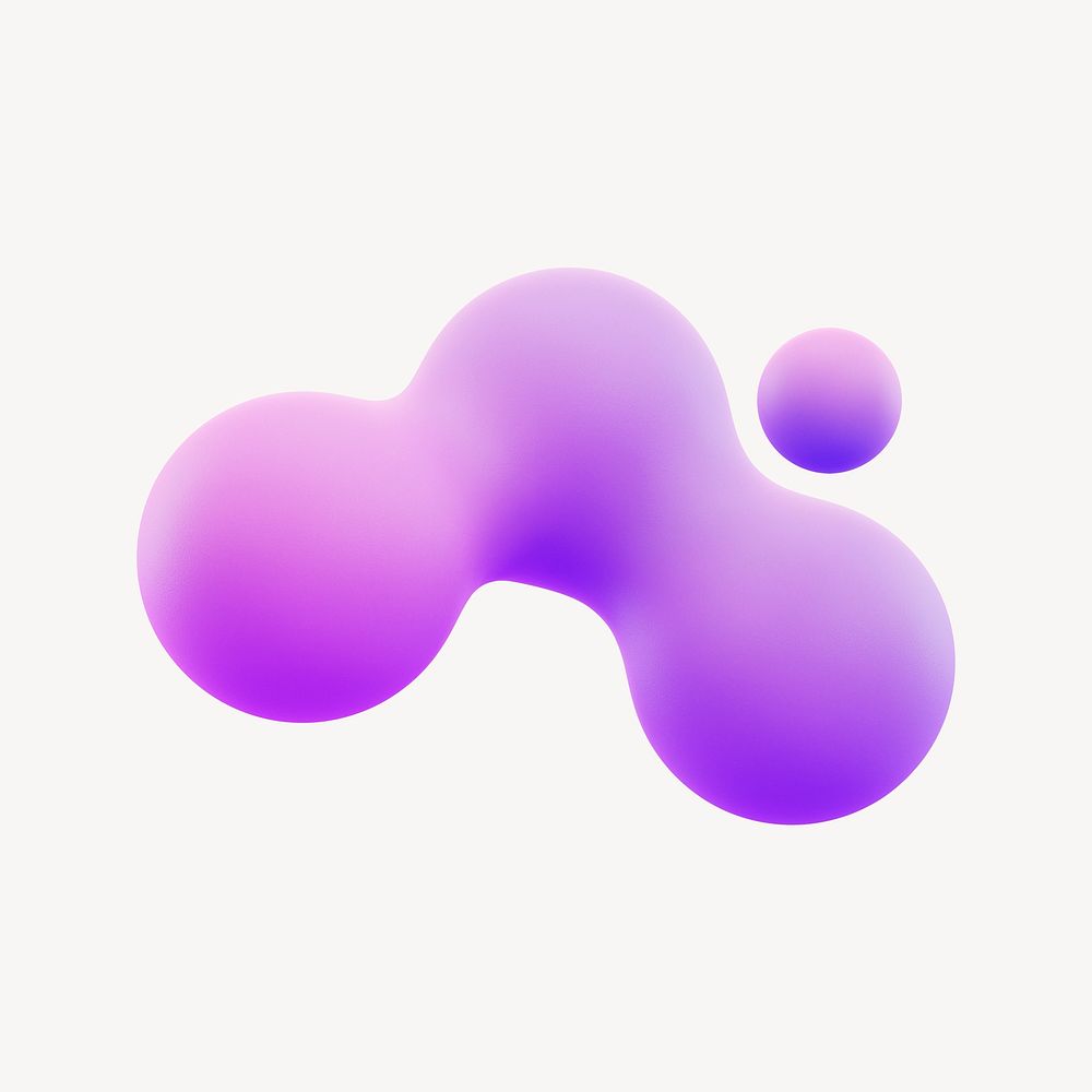 3D gradient purple liquid fluid, | Premium PSD - rawpixel