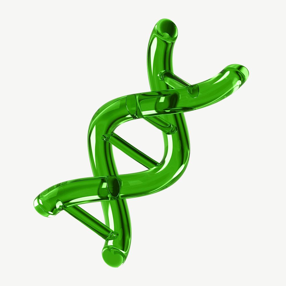 Green DNA helix biotechnology psd