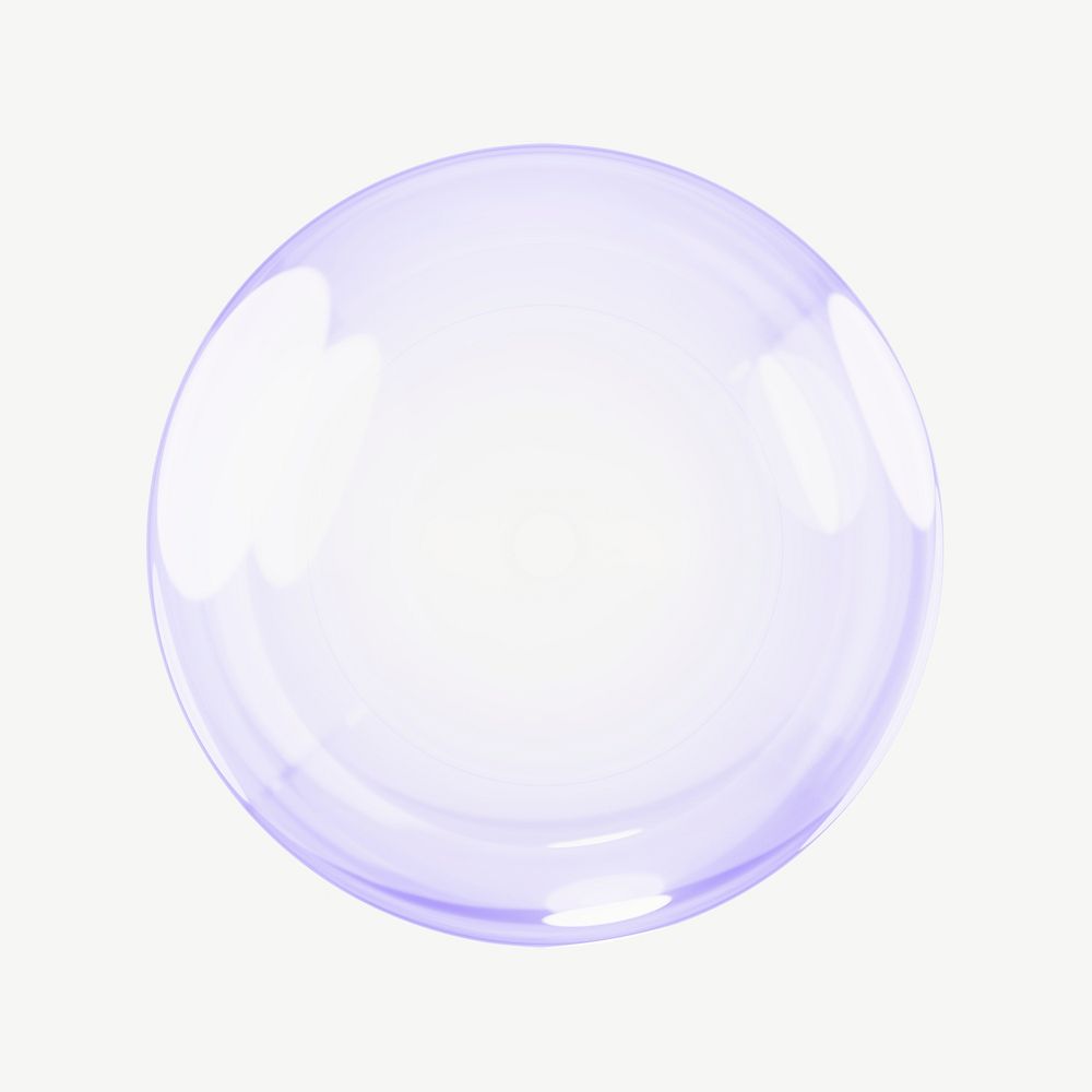 Purple bubble round shape psd