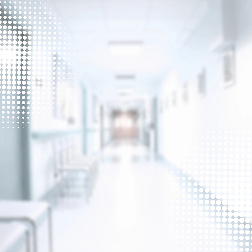 Hospital hallway background, medical digital remix