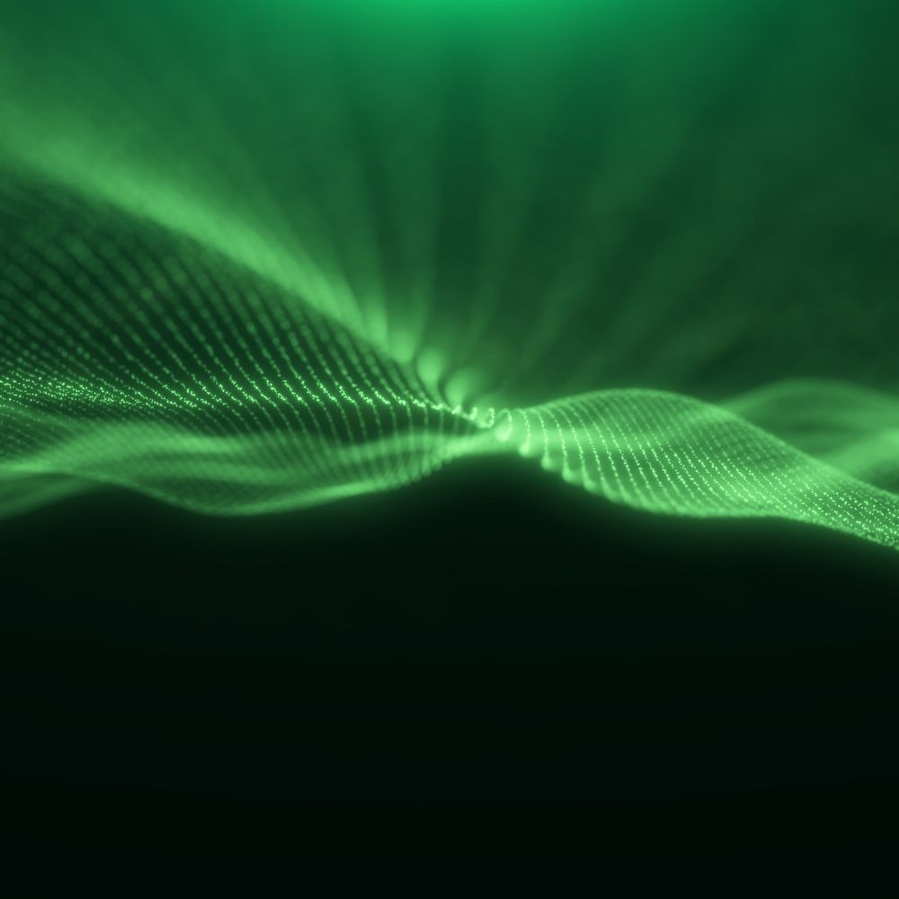 Abstract dark green background, smart technology digital remix
