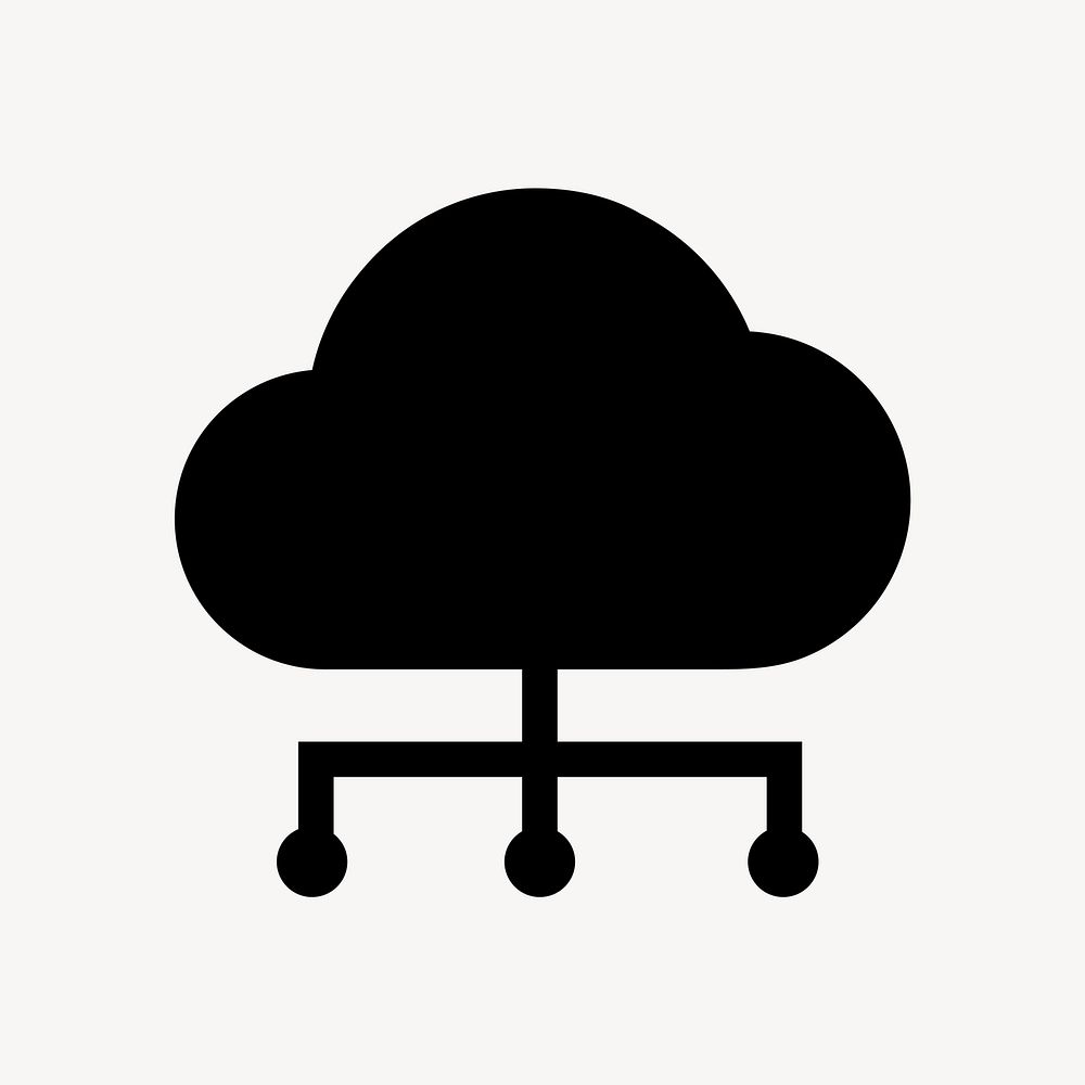 Cloud network flat icon