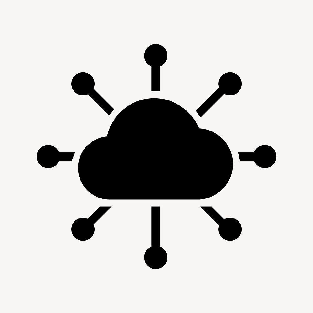 Cloud network flat icon vector