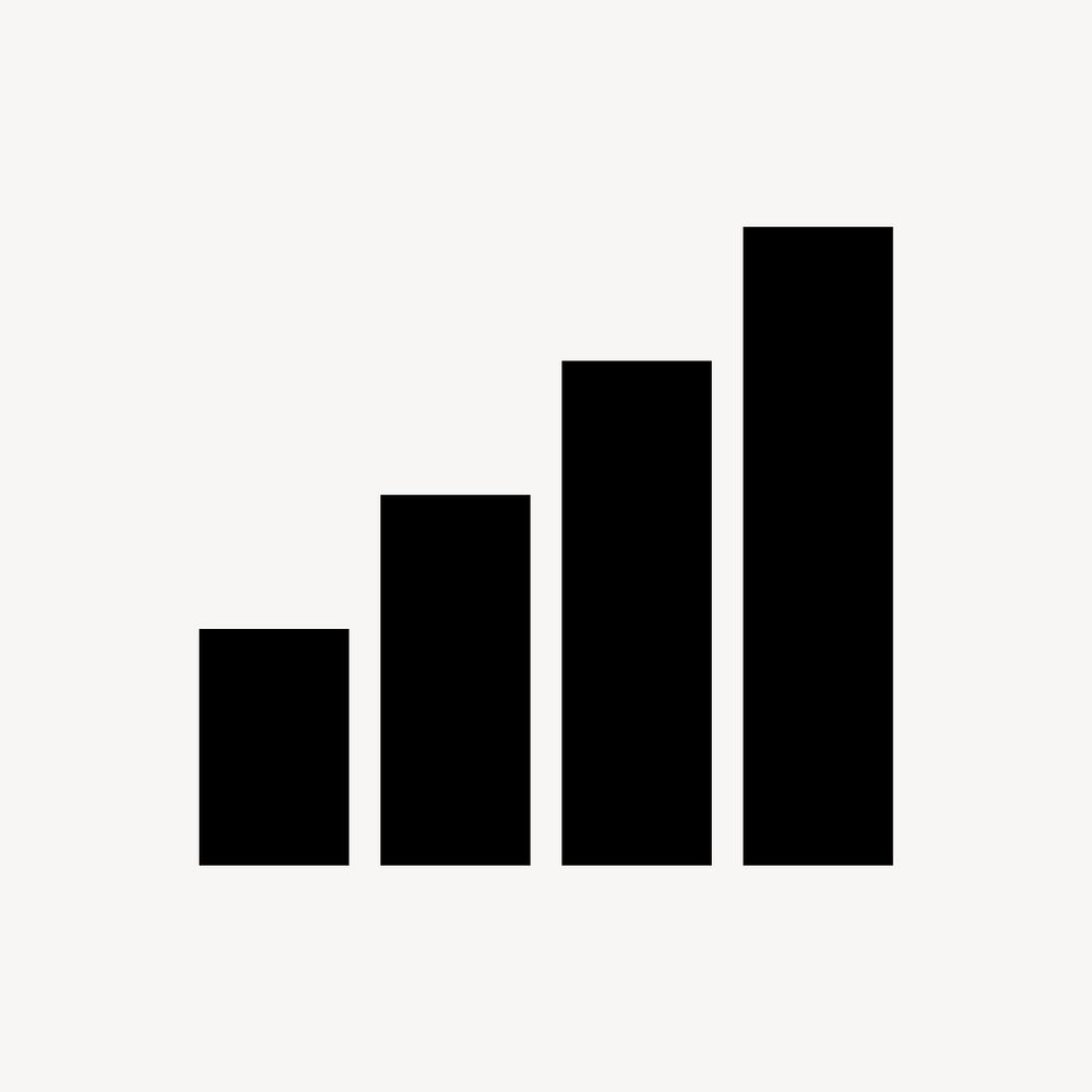 Bar chart flat icon element vector