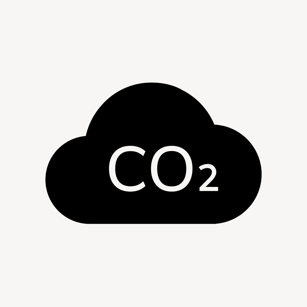 Carbon emission flat icon