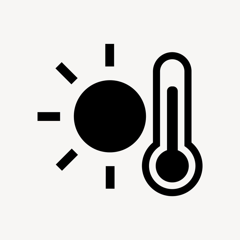 Hot weather flat icon vector