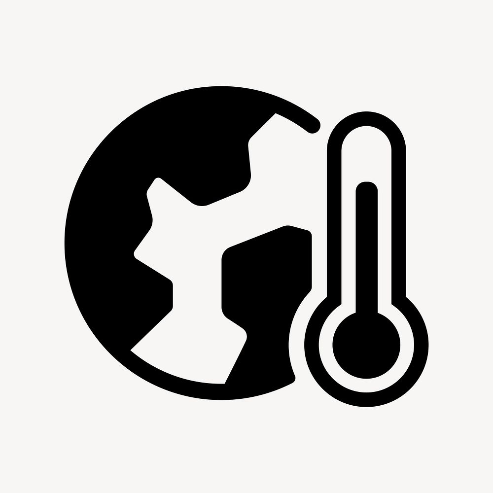 Global warming flat icon element vector