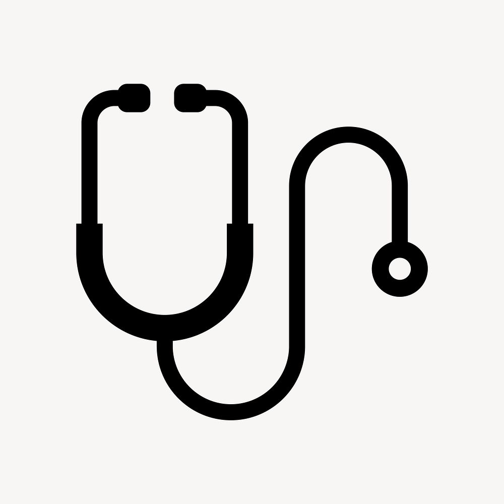 Stethoscope flat icon, health & wellness vector