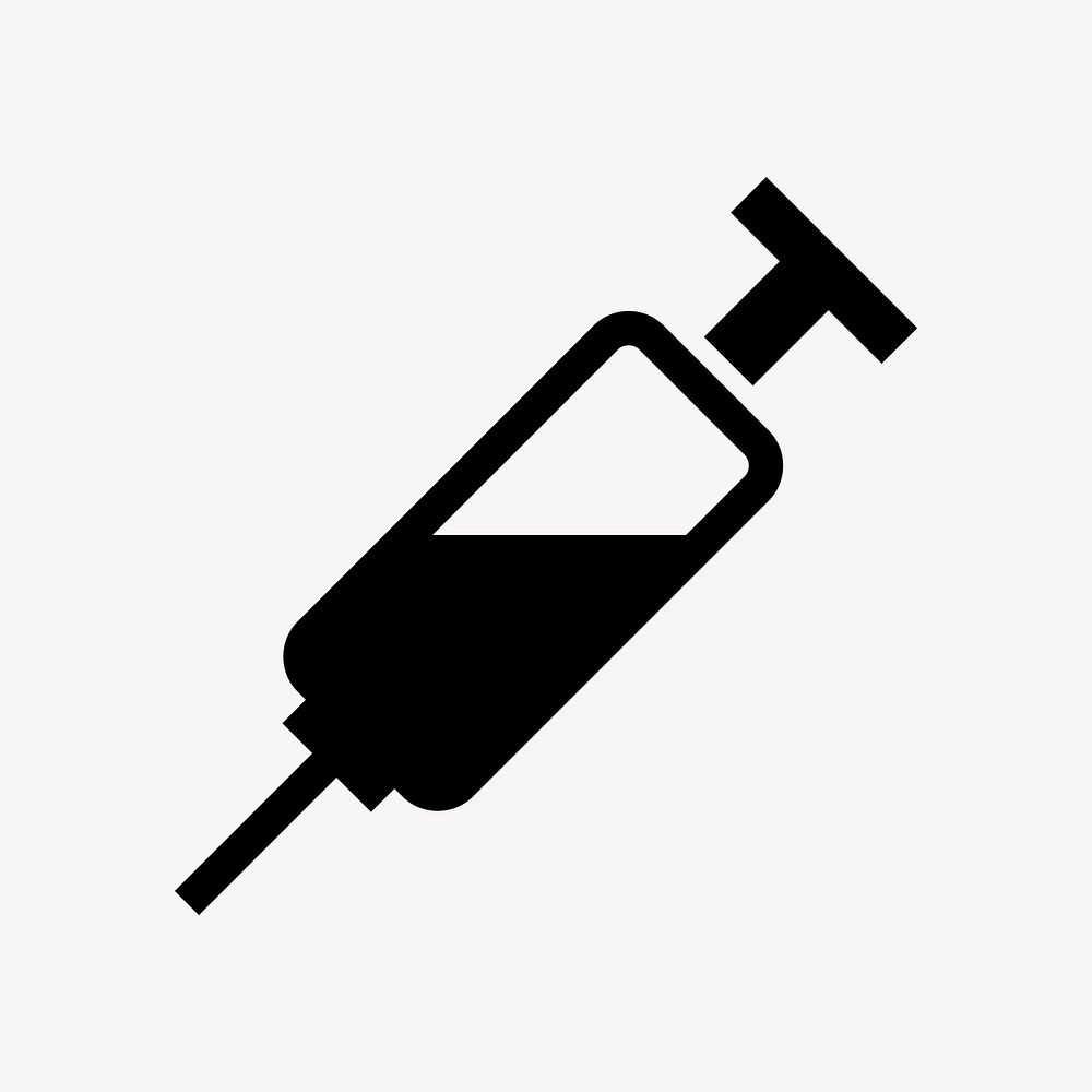 Syringe flat icon, health & wellness vector