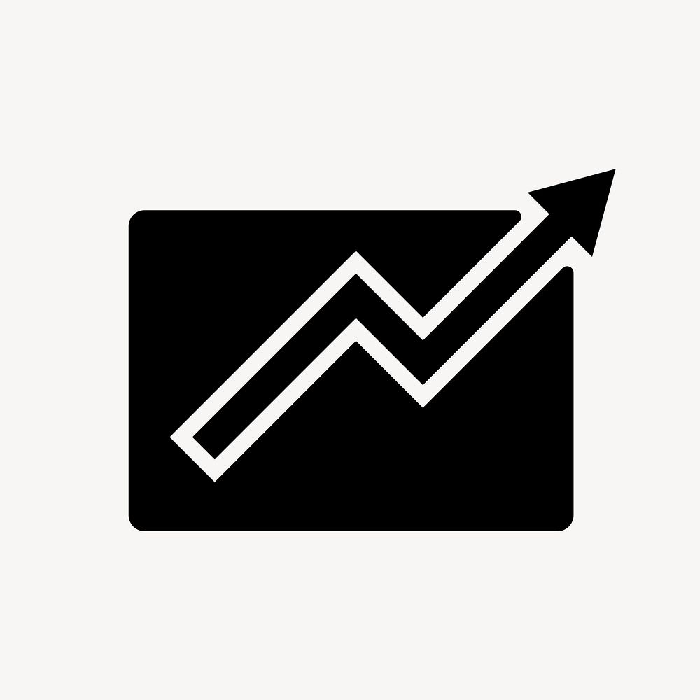 Growth arrow flat icon element vector