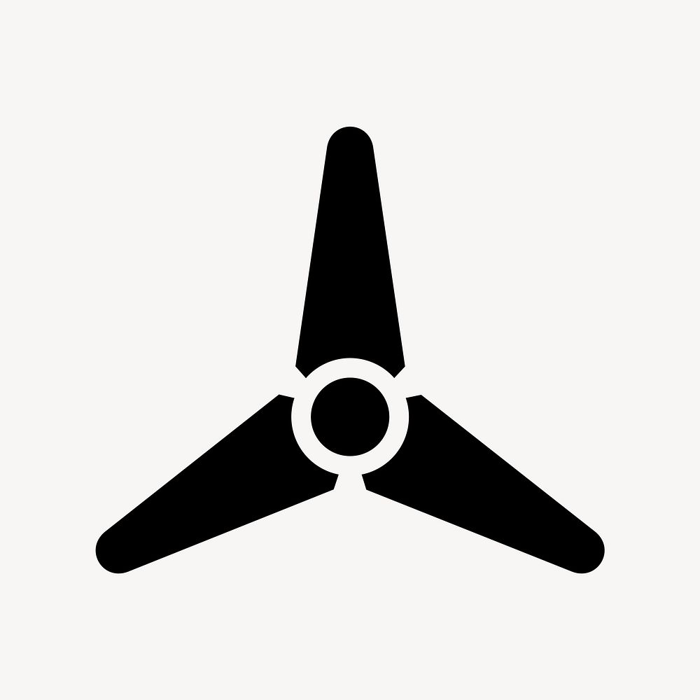 Wind turbine flat icon element vector