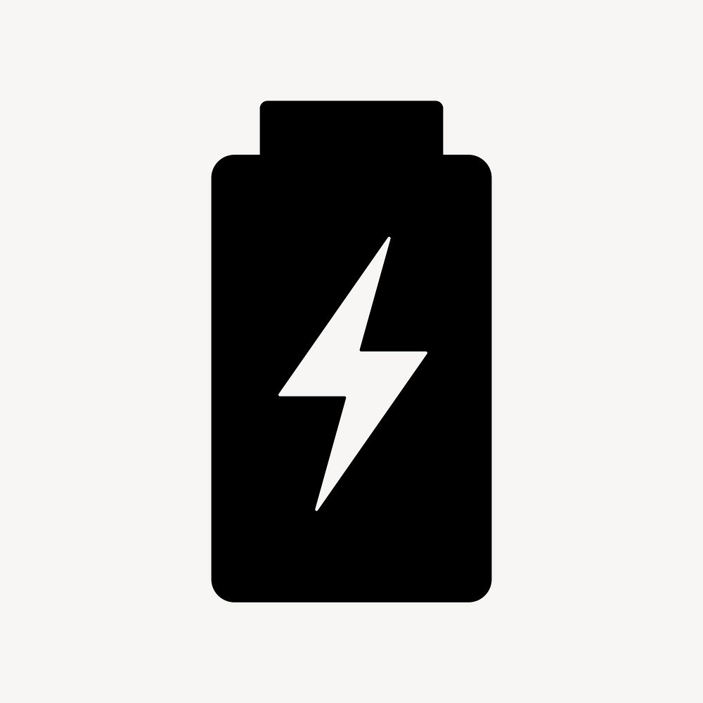 Battery charging flat icon element vector