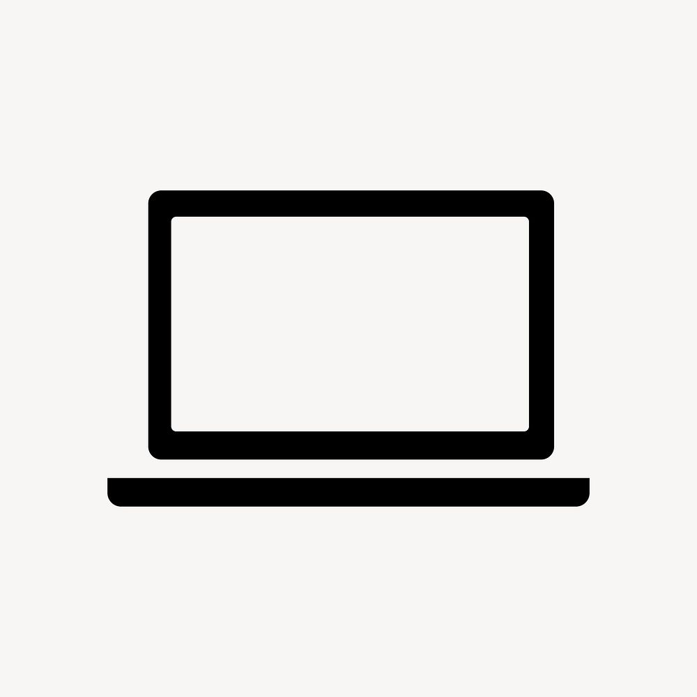 Laptop flat icon vector