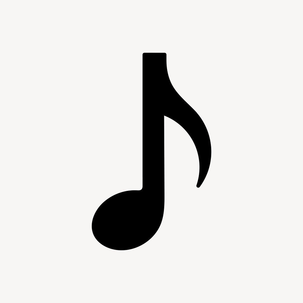 Music note flat icon vector