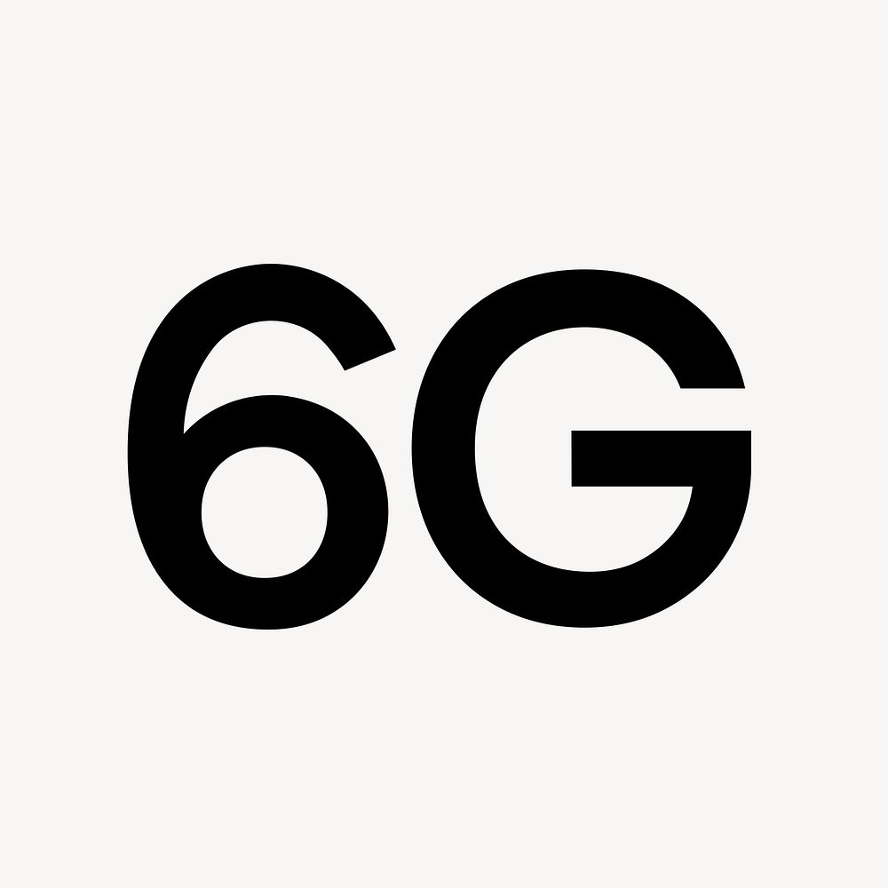 6G flat icon vector