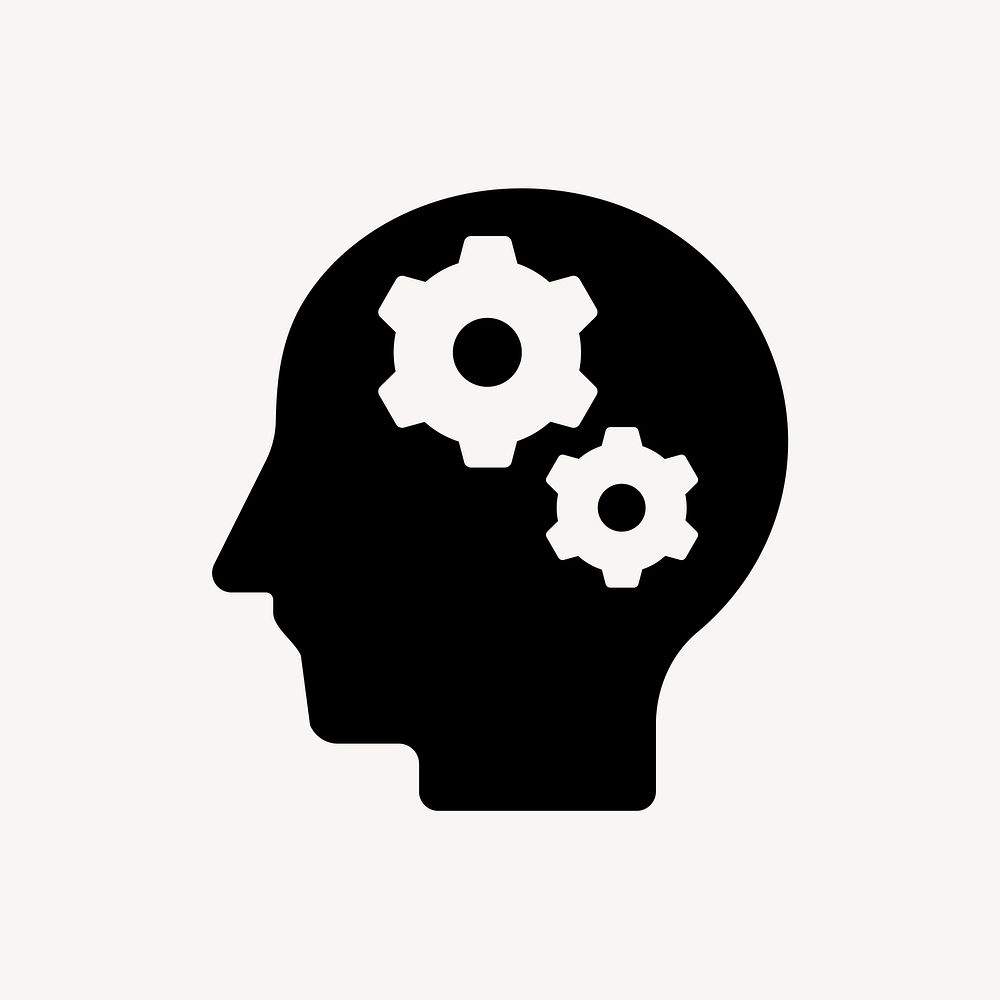 Brain system flat icon element vector