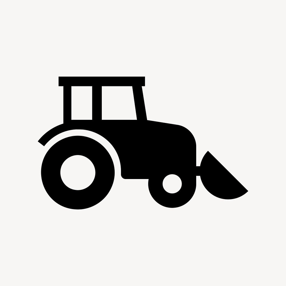 Bulldozer flat icon element vector