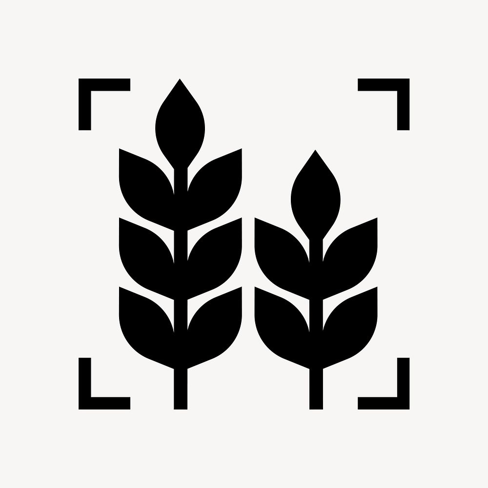 Leaves smart agriculture flat icon element vector