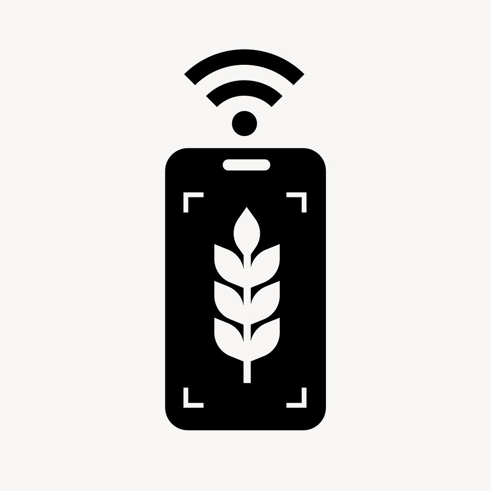 Mobile smart agriculture flat icon element vector