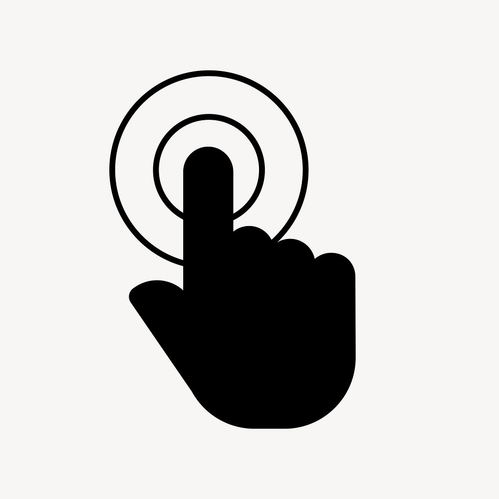 Hand clicking flat icon vector